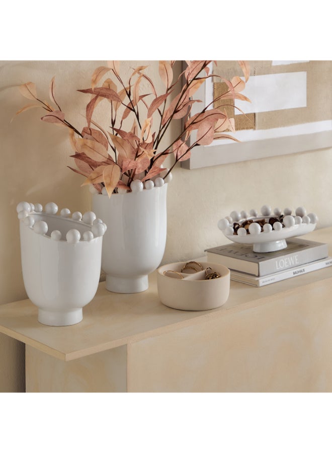 Home Box Fresco Vila Decorative Ceramic Vase - White - Image 4